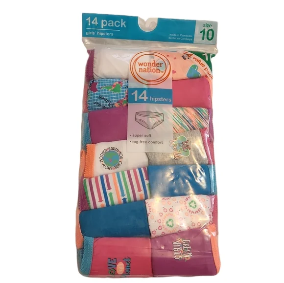Wonder Nation  Girls Underwear 14-pack - Picture 2 of 4